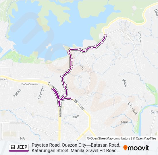 JEEP Bus Line Map