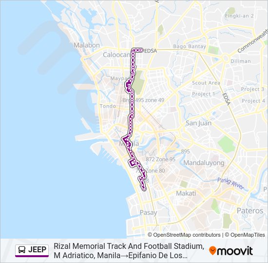 JEEP Bus Line Map