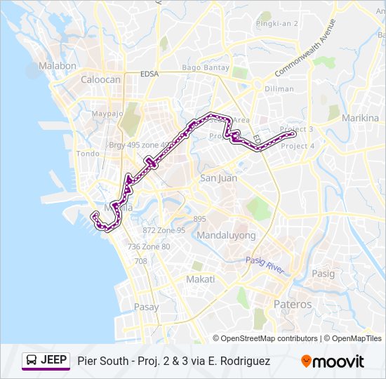 JEEP bus Line Map