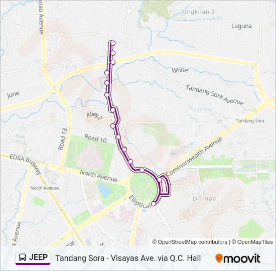 JEEP Bus Line Map
