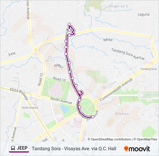 JEEP Bus Line Map