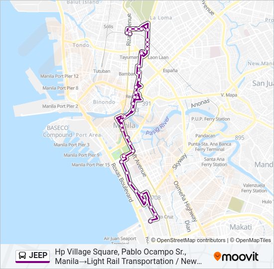 JEEP bus Line Map