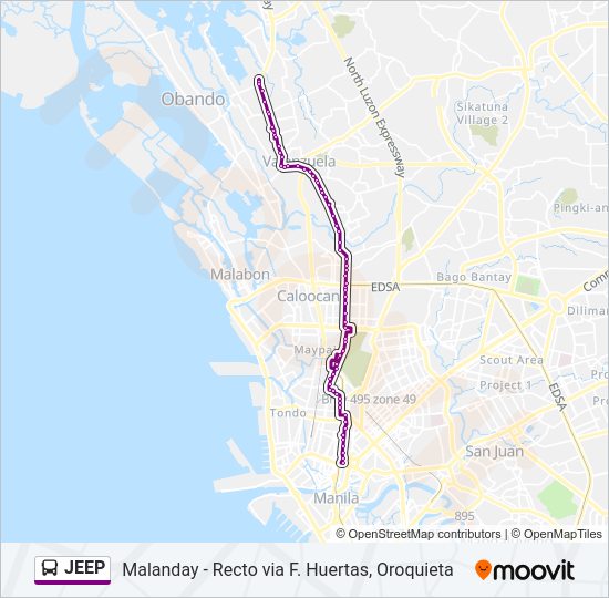 JEEP Bus Line Map