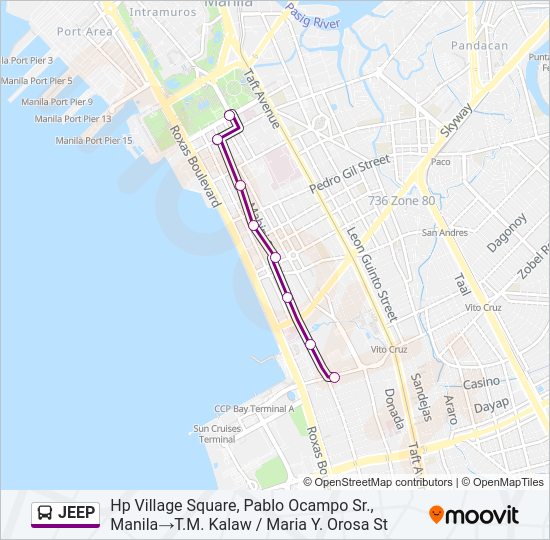 JEEP Bus Line Map