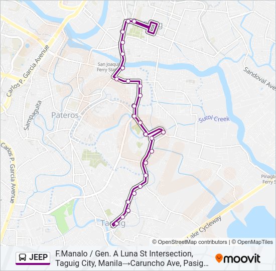 JEEP Bus Line Map