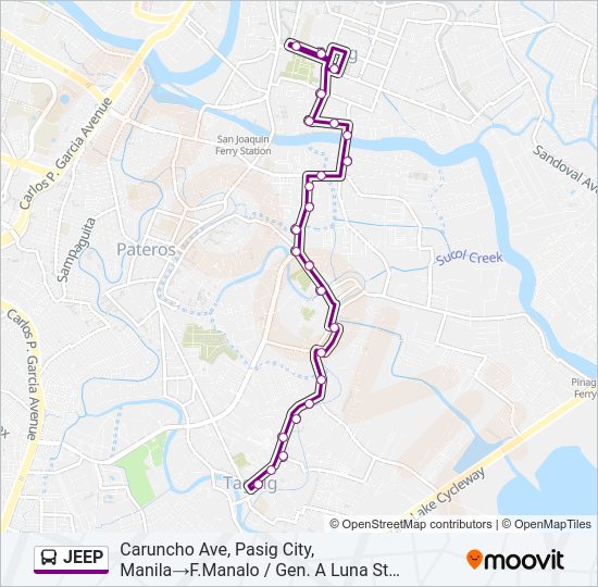 JEEP Bus Line Map