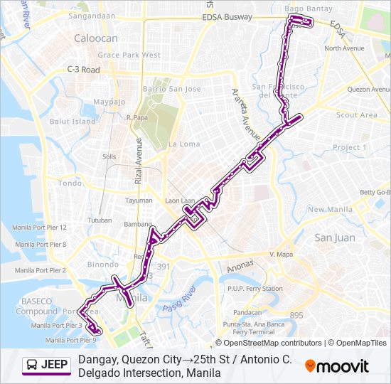 JEEP bus Line Map