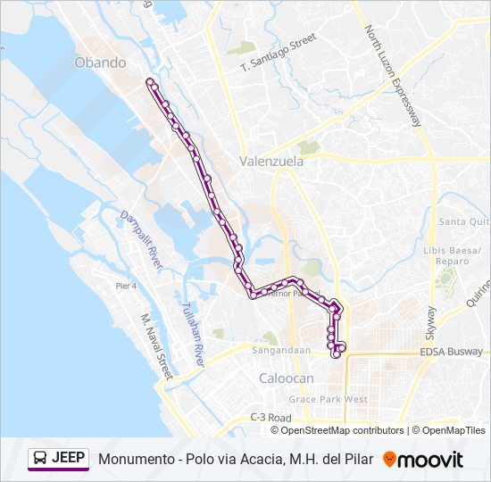 JEEP bus Line Map