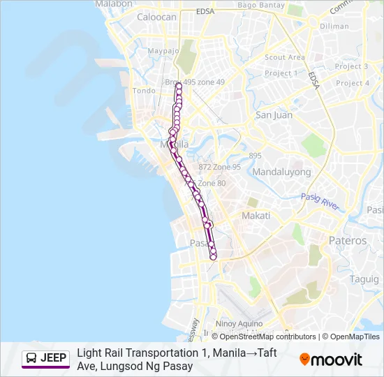 JEEP Bus Line Map