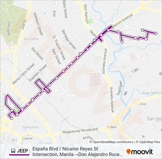 JEEP Bus Line Map