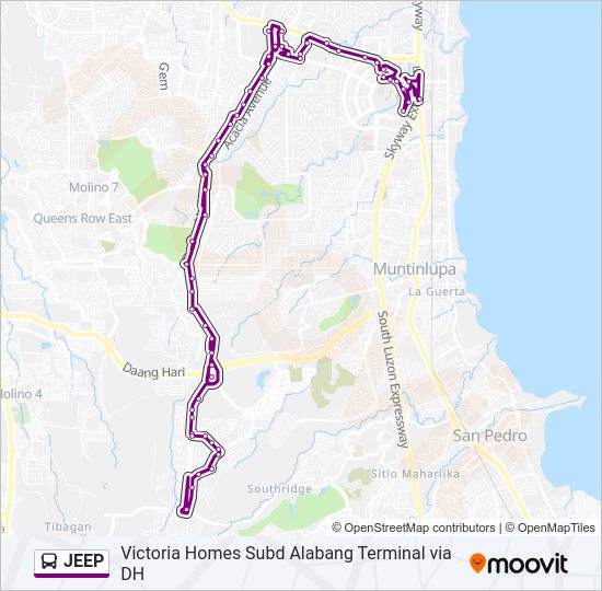 JEEP Bus Line Map