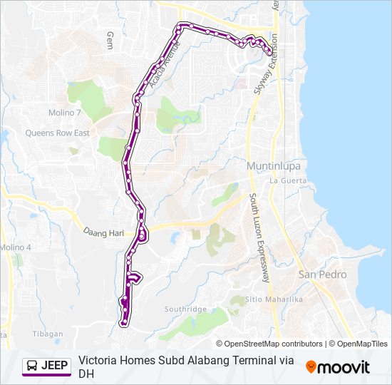 JEEP bus Line Map