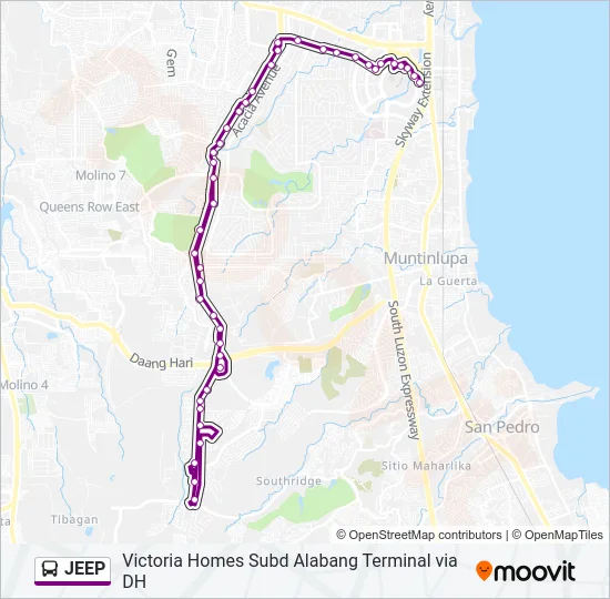 JEEP Bus Line Map