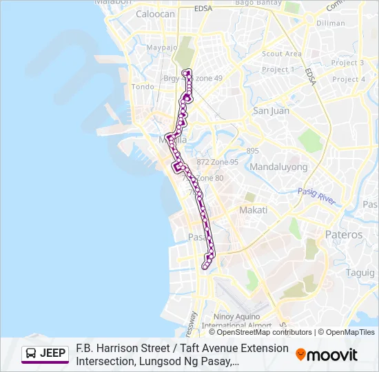 JEEP Bus Line Map