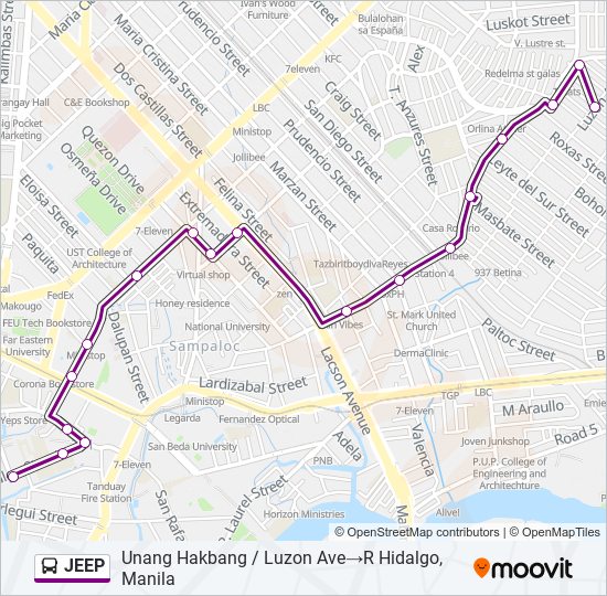 JEEP bus Line Map