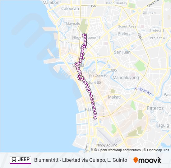 JEEP bus Line Map