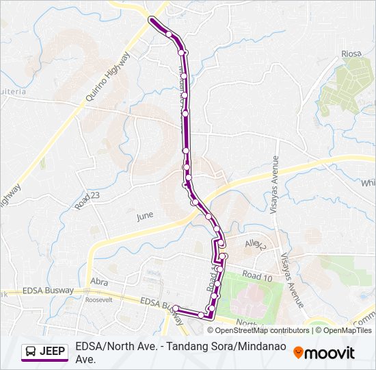 JEEP Bus Line Map