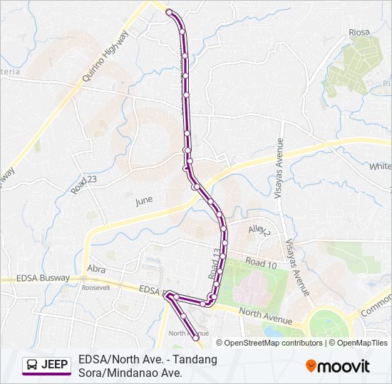 JEEP Bus Line Map