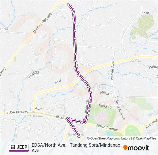 JEEP Bus Line Map