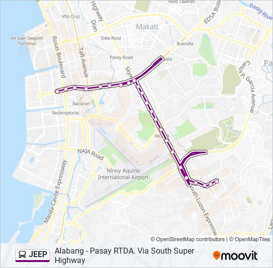 JEEP bus Line Map