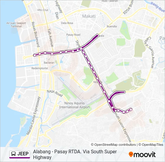 JEEP Bus Line Map