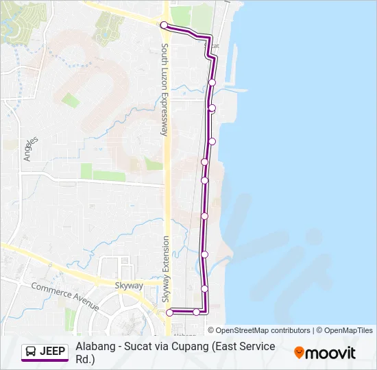 JEEP Bus Line Map