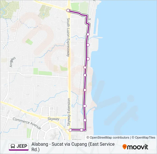 JEEP Bus Line Map