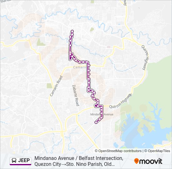 JEEP Bus Line Map