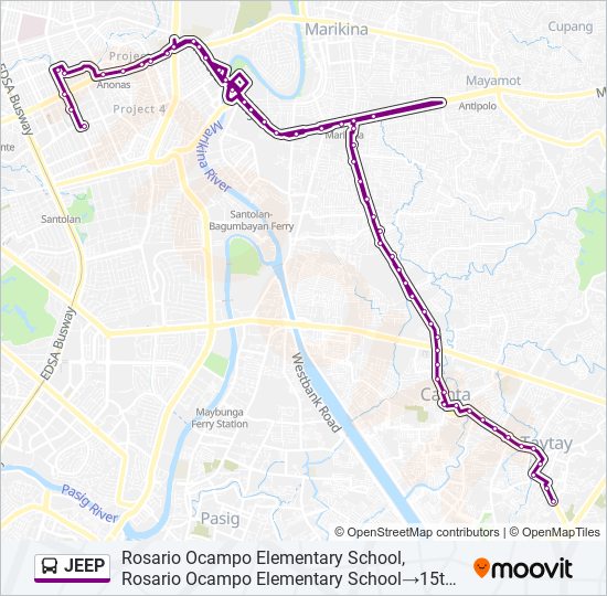 JEEP bus Line Map