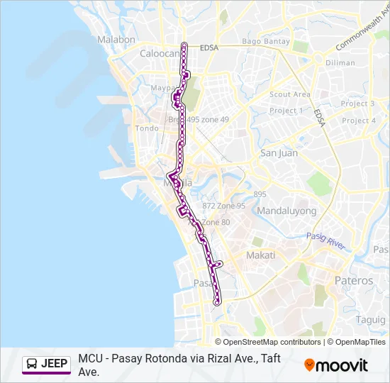 JEEP Bus Line Map