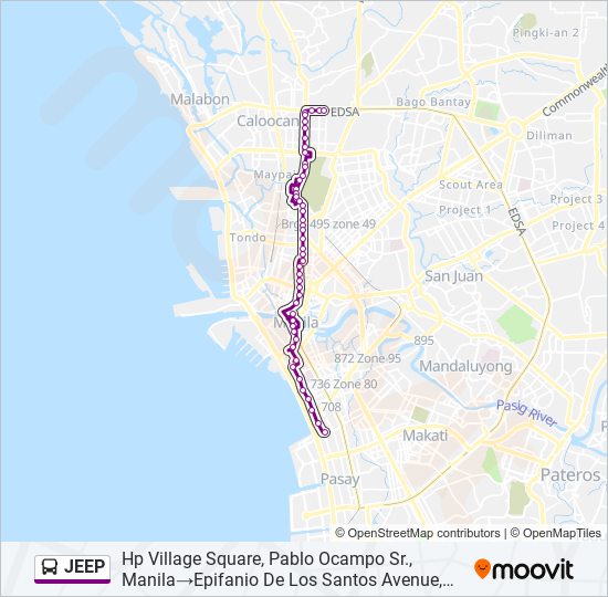 JEEP bus Line Map