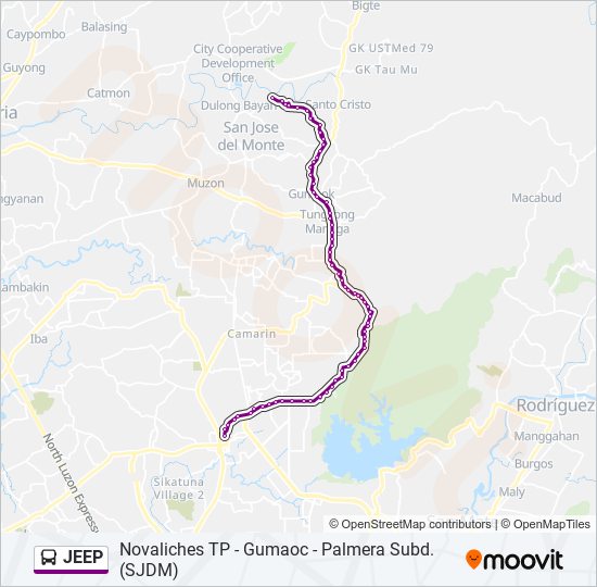 JEEP bus Line Map