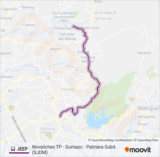 JEEP Bus Line Map