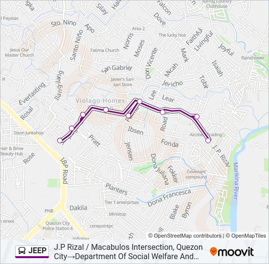 JEEP Bus Line Map