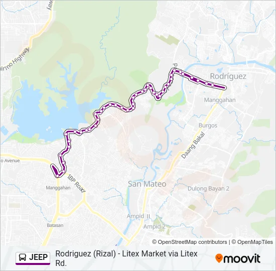 JEEP Bus Line Map