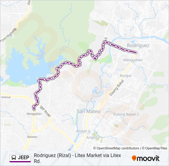 JEEP Bus Line Map