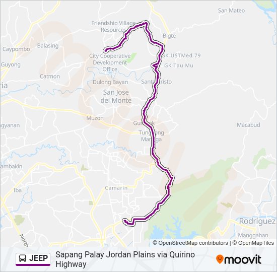 JEEP Bus Line Map