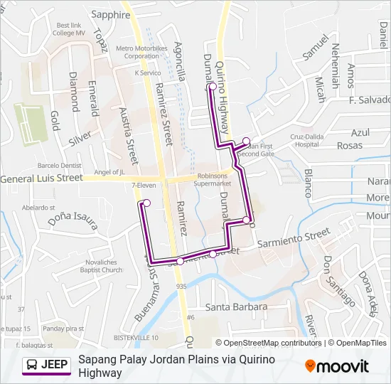 JEEP Bus Line Map