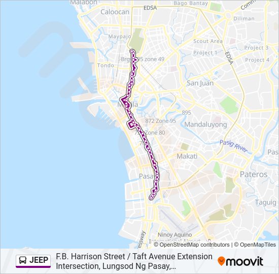 JEEP bus Line Map