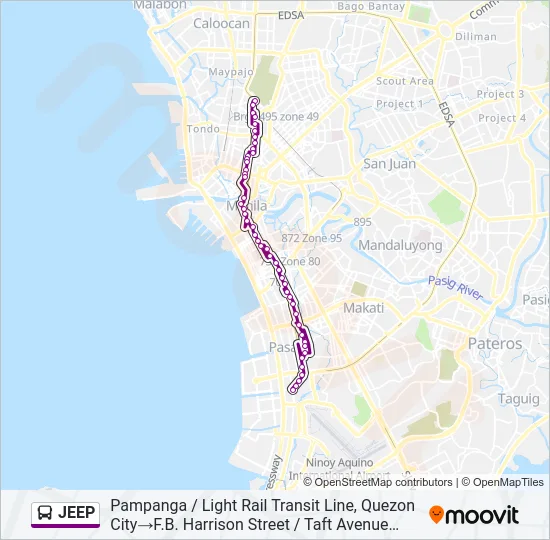 JEEP Bus Line Map