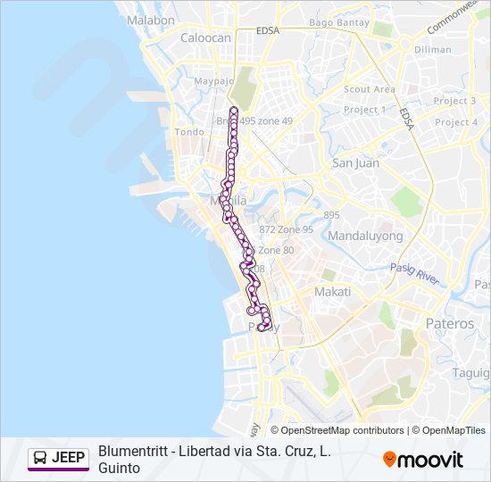 JEEP bus Line Map