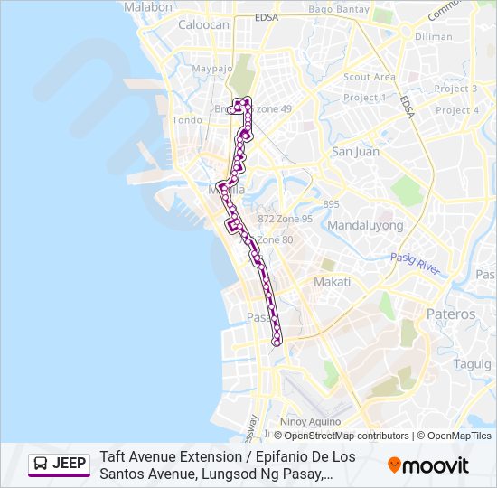 JEEP Bus Line Map