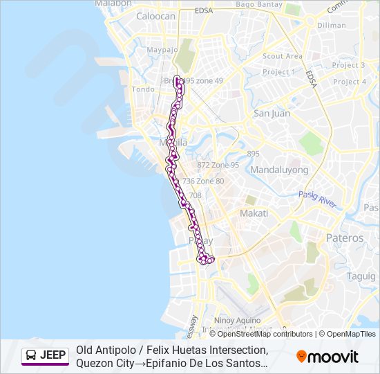 JEEP Bus Line Map