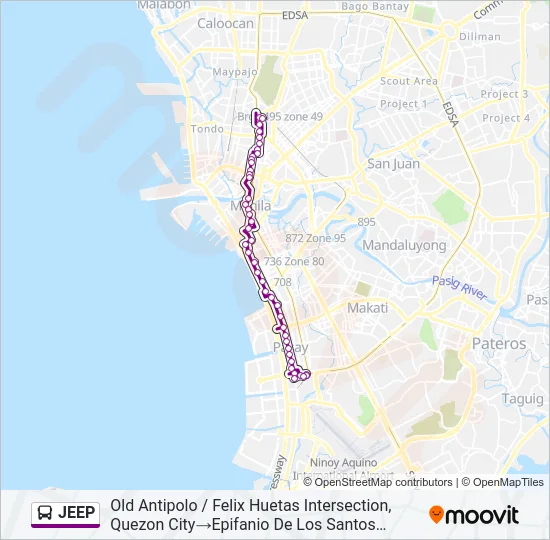 JEEP Bus Line Map
