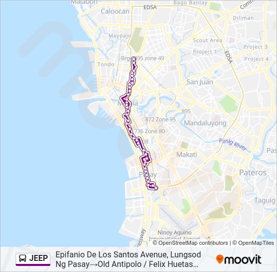 JEEP Bus Line Map