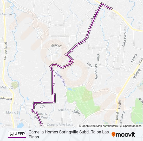 JEEP bus Line Map