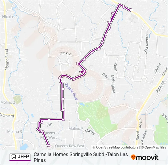 JEEP Bus Line Map
