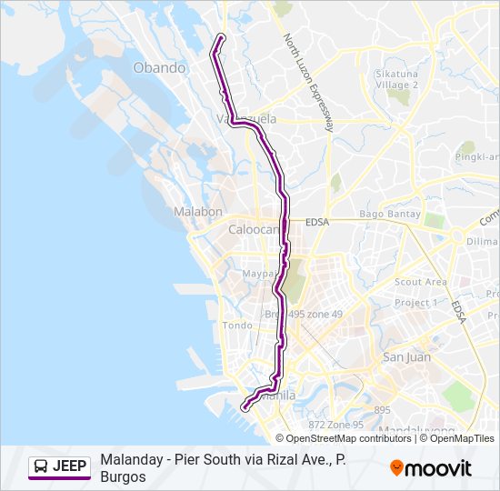 JEEP Bus Line Map