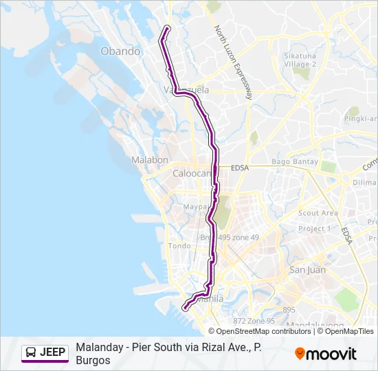 JEEP Bus Line Map
