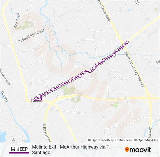 JEEP Bus Line Map